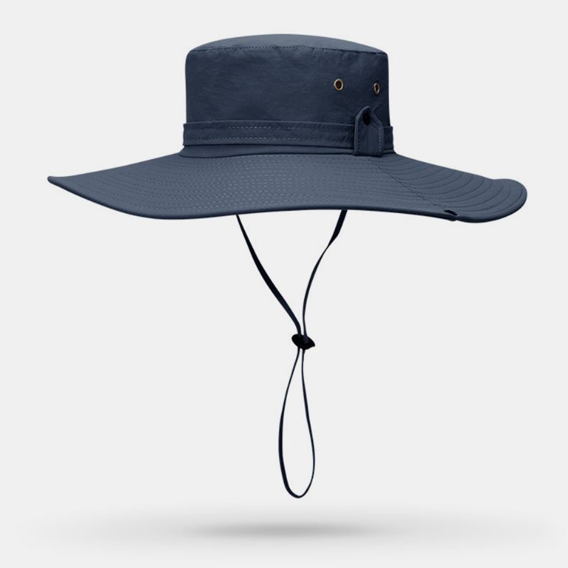 Mænd Bred Skygge 12 cm Udendørs Fiskeri Klatring Uv-beskyttelse Solsejl Slidbestandig Åndbar Bucket Hat