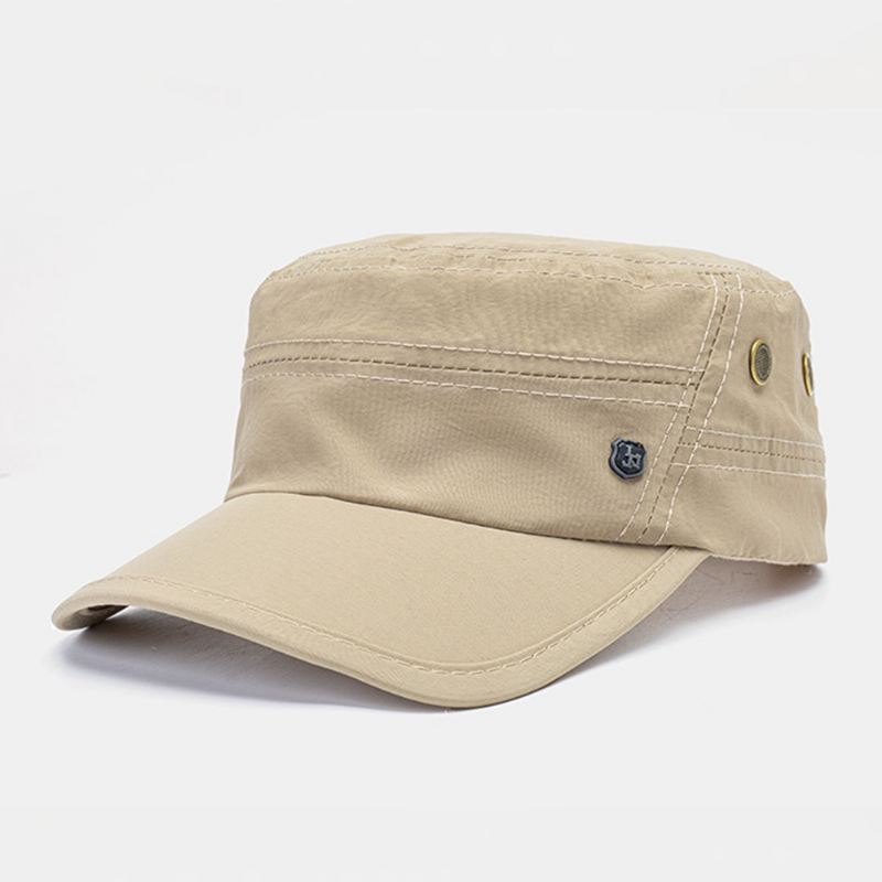 Mænd Ensfarvede Åndbar Udendørs Solskærm Casual Military Cap Flat Cap