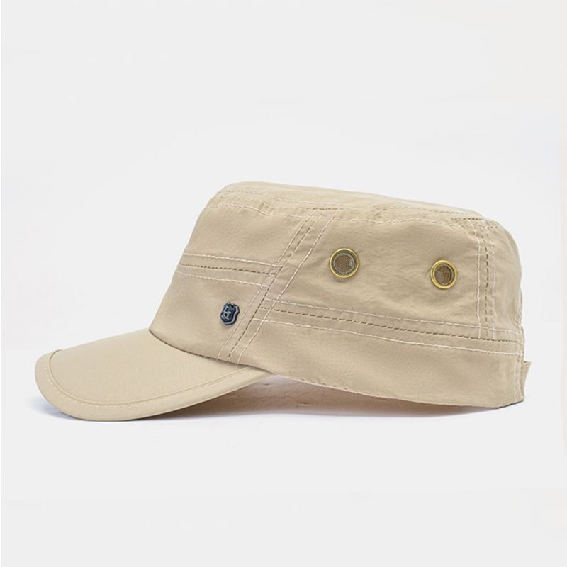 Mænd Ensfarvede Åndbar Udendørs Solskærm Casual Military Cap Flat Cap