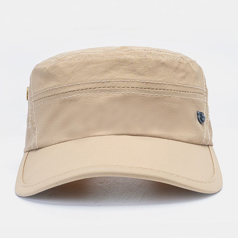 Mænd Ensfarvede Åndbar Udendørs Solskærm Casual Military Cap Flat Cap