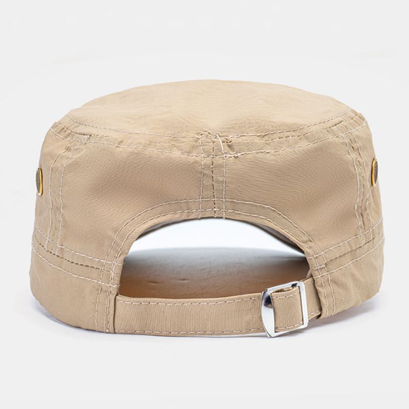 Mænd Ensfarvede Åndbar Udendørs Solskærm Casual Military Cap Flat Cap