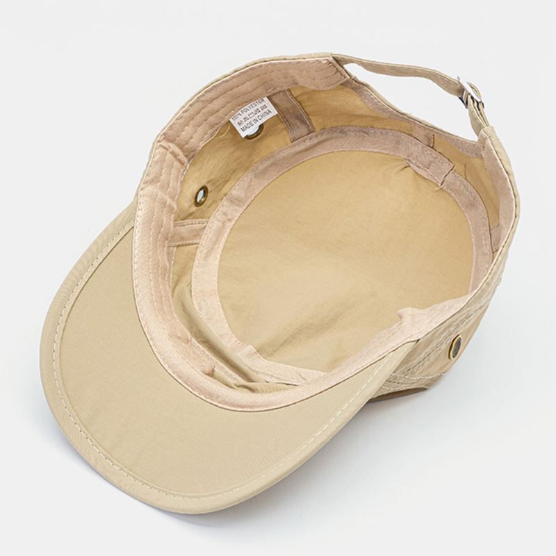 Mænd Ensfarvede Åndbar Udendørs Solskærm Casual Military Cap Flat Cap