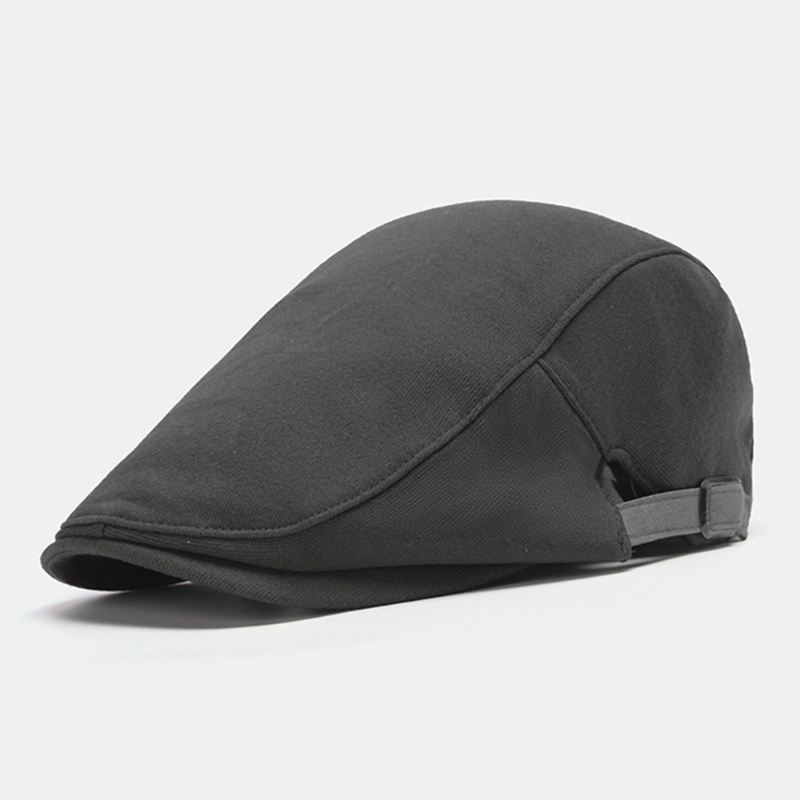 Mænd Ensfarvet Casual Baretter Britisk Retro Solskærm Frem Hat Flad Hat Newsboy Hat Maler Hat