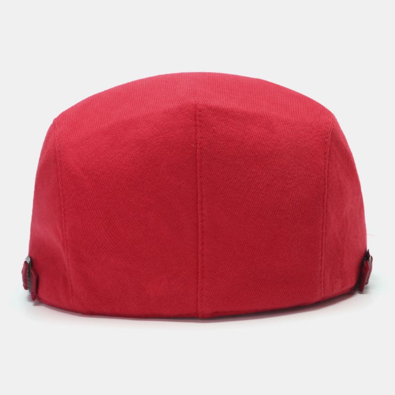 Mænd Ensfarvet Casual Baretter Britisk Retro Solskærm Frem Hat Flad Hat Newsboy Hat Maler Hat