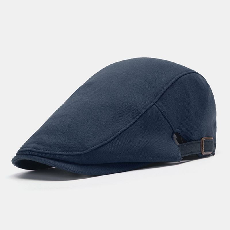 Mænd Ensfarvet Casual Baretter Britisk Retro Solskærm Frem Hat Flad Hat Newsboy Hat Maler Hat