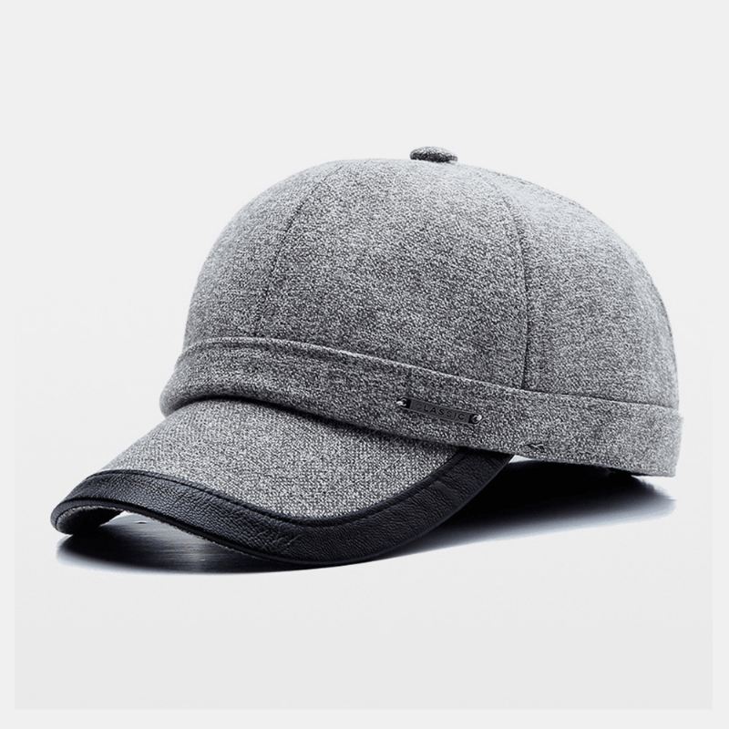 Mænd Filt Høreværn Varm Efterår Og Vinter Udendørs Sport Casual Baseball Cap