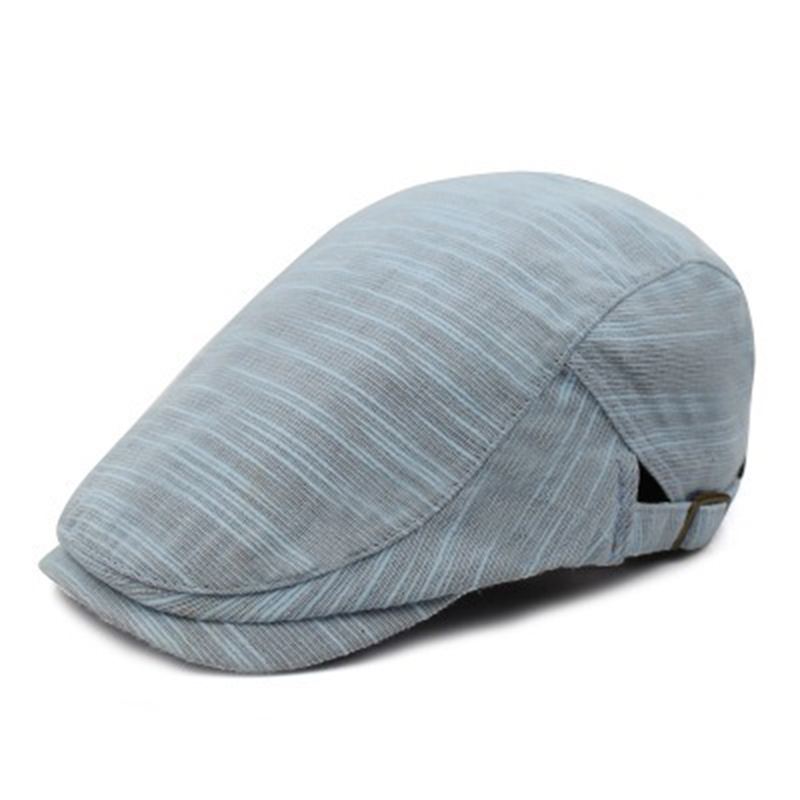 Mænd Kvinder Bomuld Retro Plaid Beret Hat Cabbie Cap