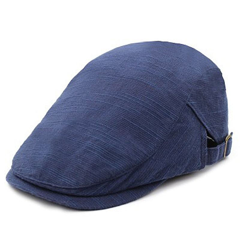 Mænd Kvinder Bomuld Retro Plaid Beret Hat Cabbie Cap