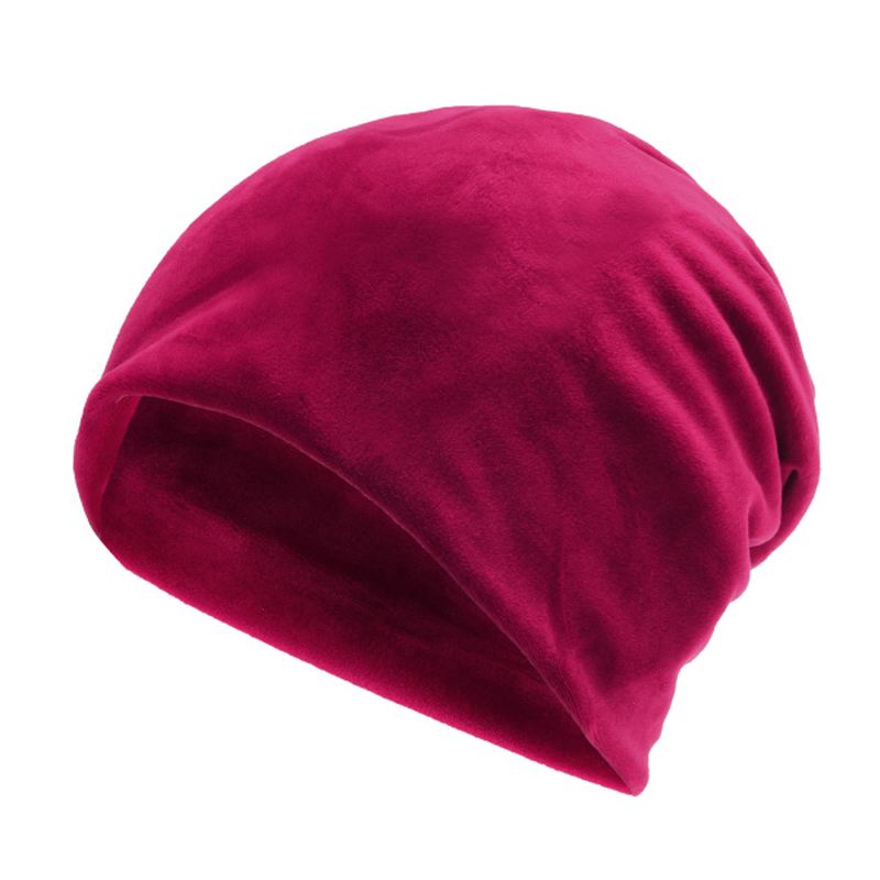 Mænd Kvinder Solid Velvet Warm Beanie Hat Casual Ørebeskyttelse Vinter Hat