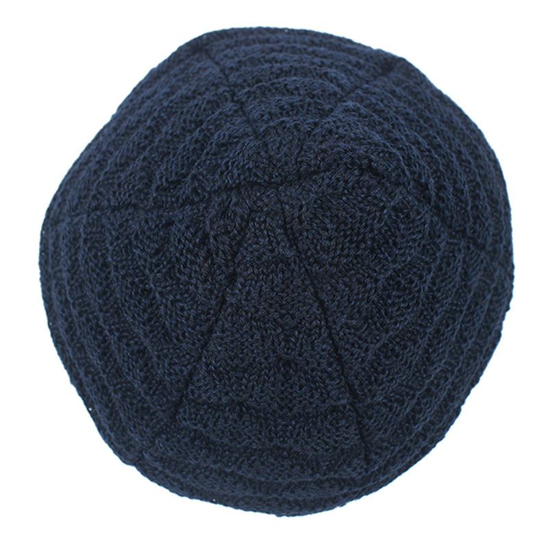 Mænd Kvinder Stripe Strikket Tykkere Varm Beanie Cap