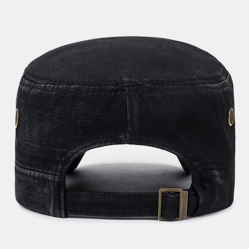 Mænd Made-gamle Bomuld Udendørs Casual Brief Militær Hat Flad Hat Peaked Hat