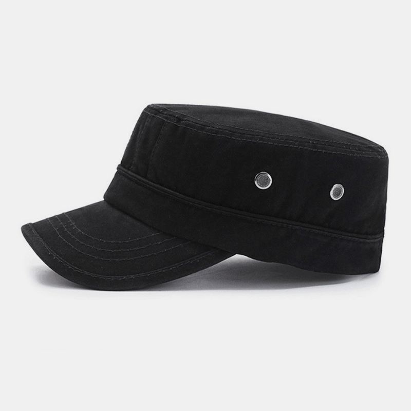 Mænd Mode Åndbar Nødstedte Military Cap Casual Justerbar Solskærm Flad Top Cap Cadet Hat