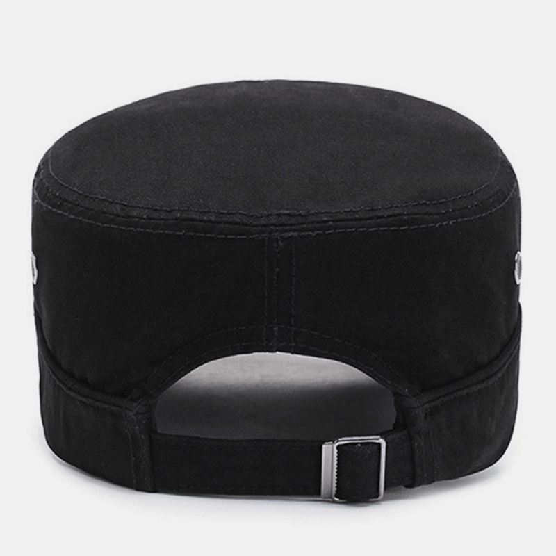 Mænd Mode Åndbar Nødstedte Military Cap Casual Justerbar Solskærm Flad Top Cap Cadet Hat