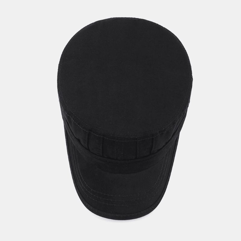 Mænd Mode Åndbar Nødstedte Military Cap Casual Justerbar Solskærm Flad Top Cap Cadet Hat