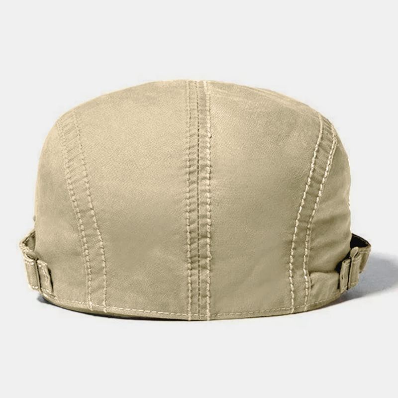 Mænd Patchwork Baskerhue Bomuld Mesh Åndbar Justerbar Kontrastfarve Ccasual Flat Cap Driver Hat