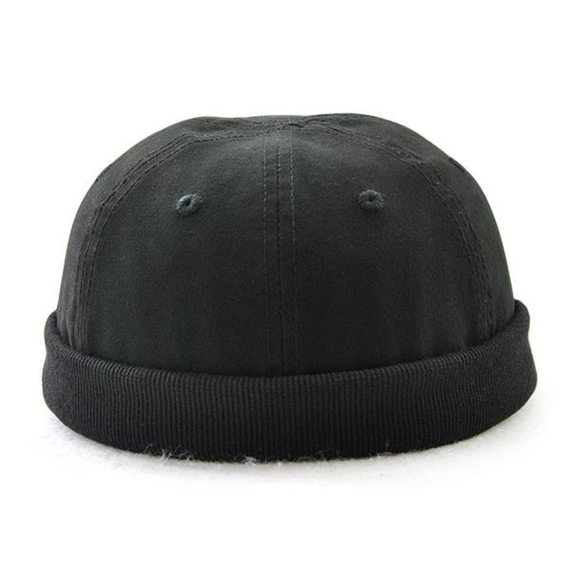 Mænd Plus Størrelse Hatte Retro Solid Brimless Hat Justerbar Varm Skullcap Sailor Cap