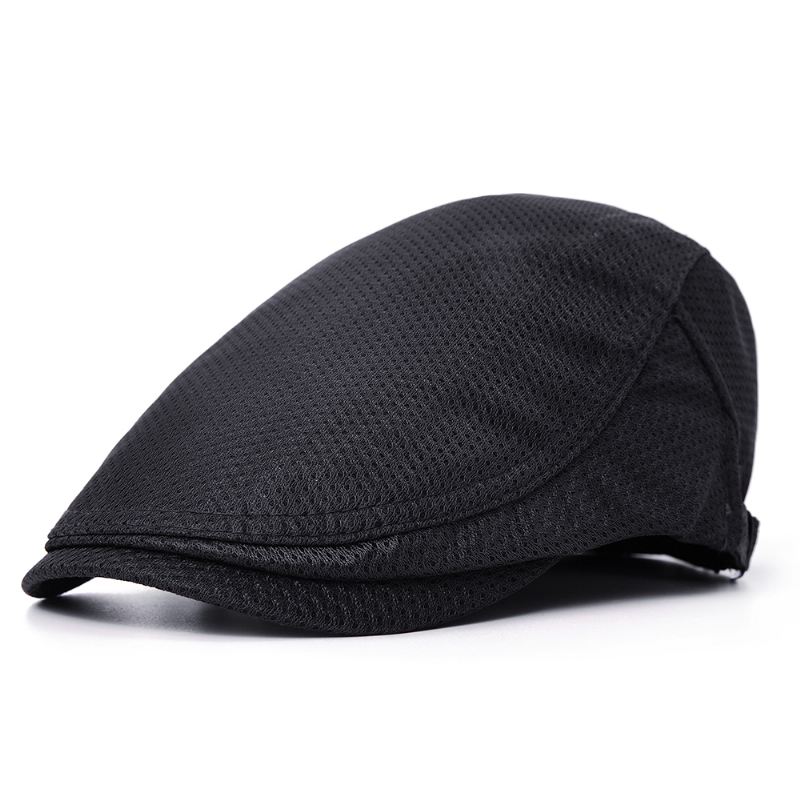 Mænd Polyester Mesh Åndbar Baret Hat Ivy Newsboy Caps