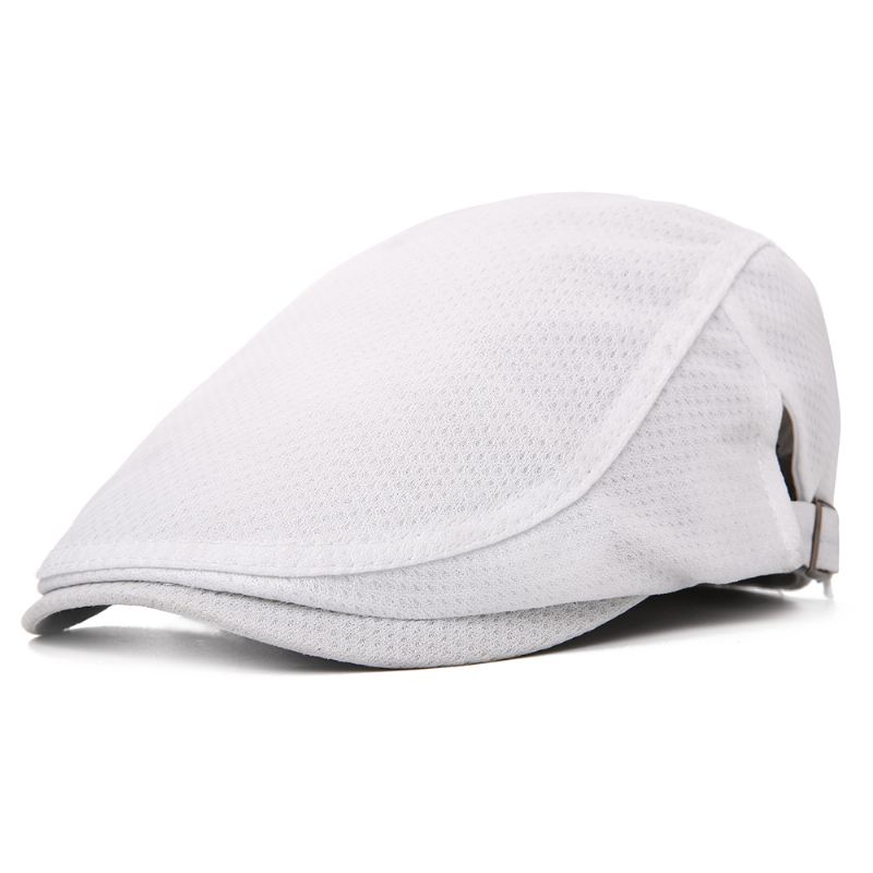 Mænd Polyester Mesh Åndbar Baret Hat Ivy Newsboy Caps