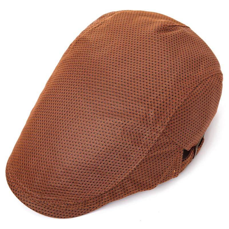 Mænd Polyester Mesh Åndbar Baret Hat Ivy Newsboy Caps