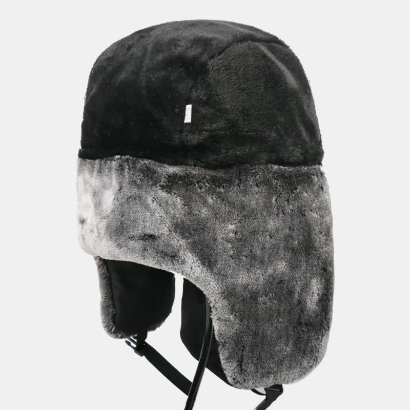 Mænd Solid Soviet Badge Vindtæt Trapper Hat Udendørs Thicken Ear Protection Varm Russisk Hat Ushanka Hat