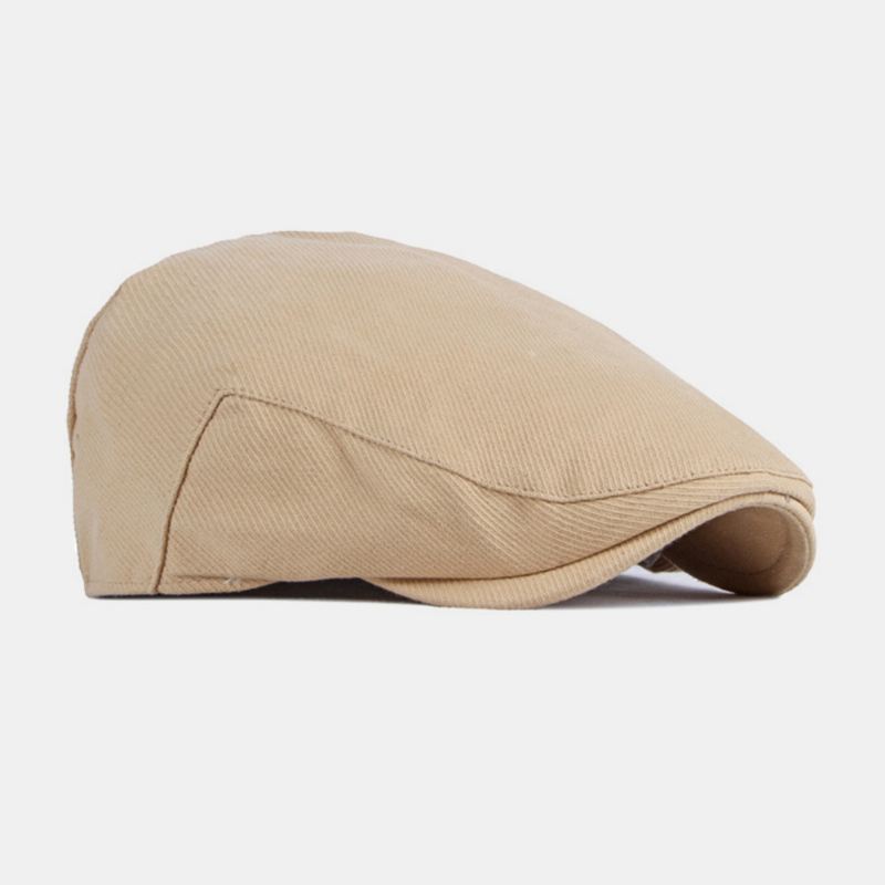 Mænd Stribede Baretter Bomuld Casual Solcreme Brief Flat Caps Newsboy Hat Peaked Cap Forward Cap