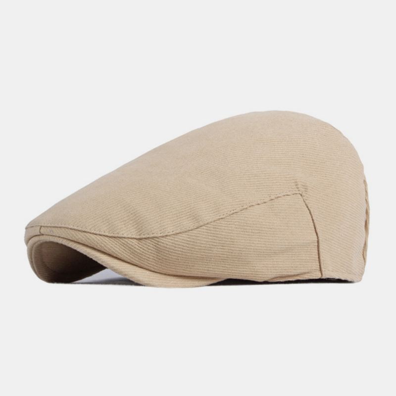 Mænd Stribede Baretter Bomuld Casual Solcreme Brief Flat Caps Newsboy Hat Peaked Cap Forward Cap