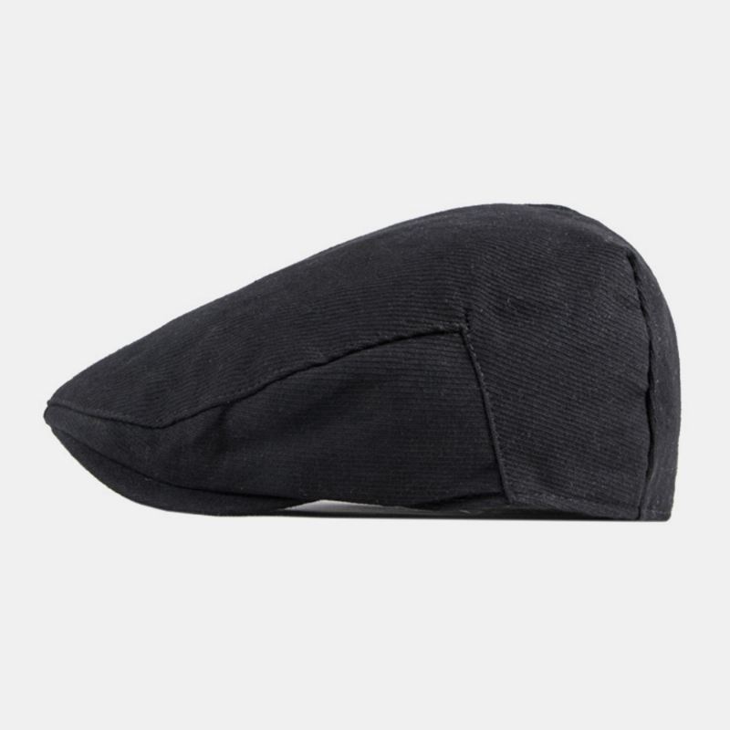 Mænd Stribede Baretter Bomuld Casual Solcreme Brief Flat Caps Newsboy Hat Peaked Cap Forward Cap