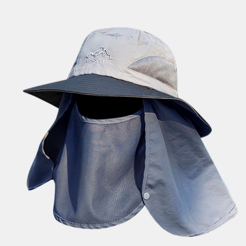 Mænd Udendørs Hinking Hat Sommerbeskyttelse Cover Face Visir Outdoor Fishing Hat