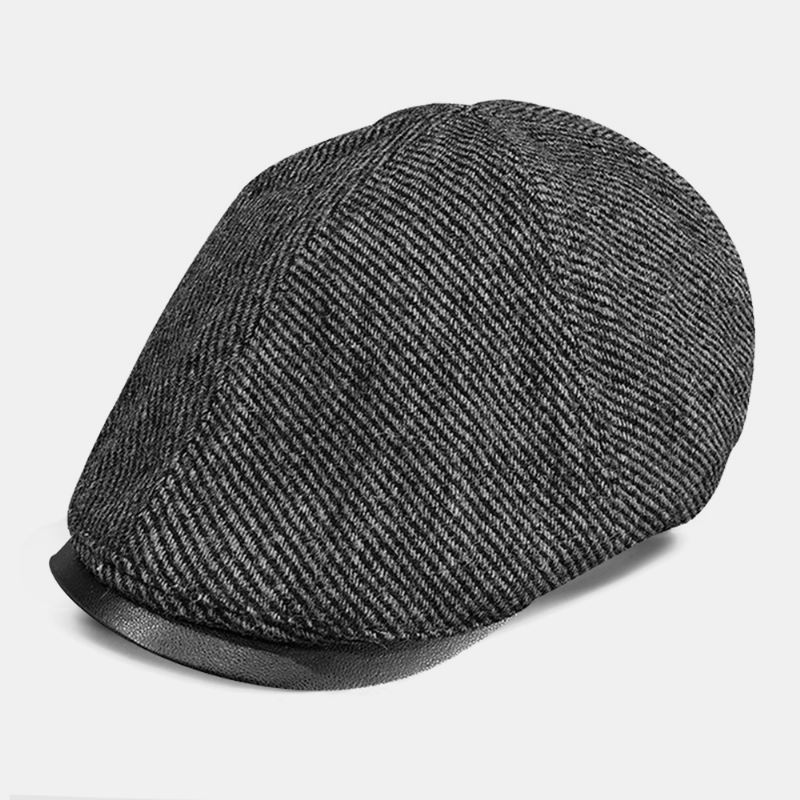 Mænd Uld Varm Retro Britisk Stil Ung Maler Hat Baret Hat Fremad Hat Flad Hat