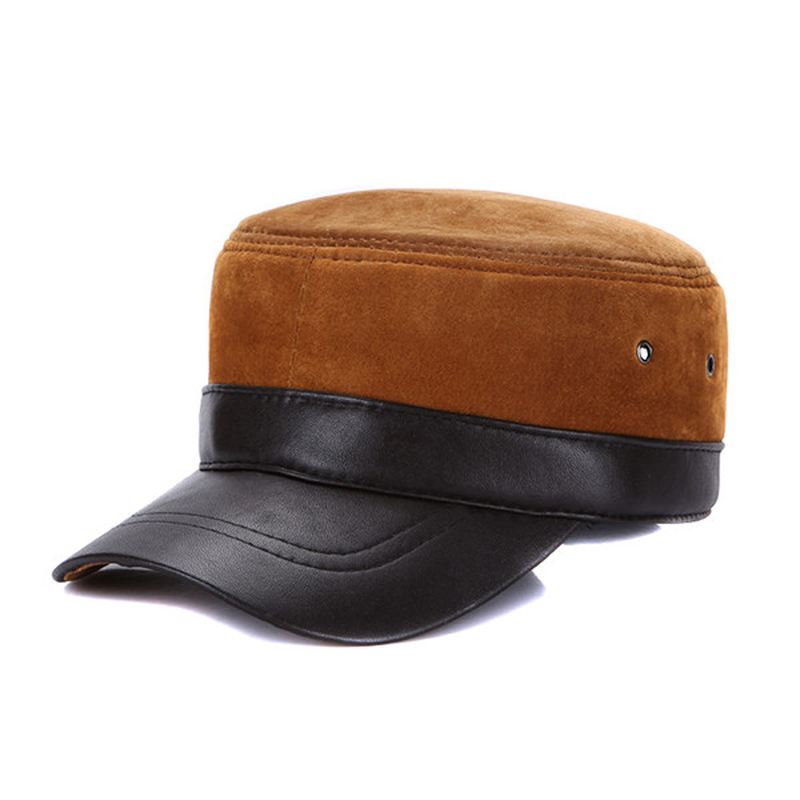 Mænd Vinter Varm Militær Flat Top Cap Casual Udendørs Solskærm Baseball Hat