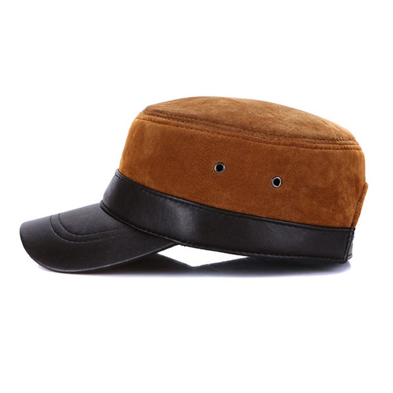 Mænd Vinter Varm Militær Flat Top Cap Casual Udendørs Solskærm Baseball Hat