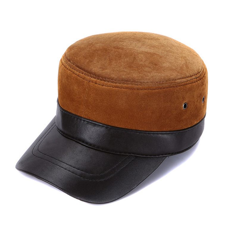 Mænd Vinter Varm Militær Flat Top Cap Casual Udendørs Solskærm Baseball Hat