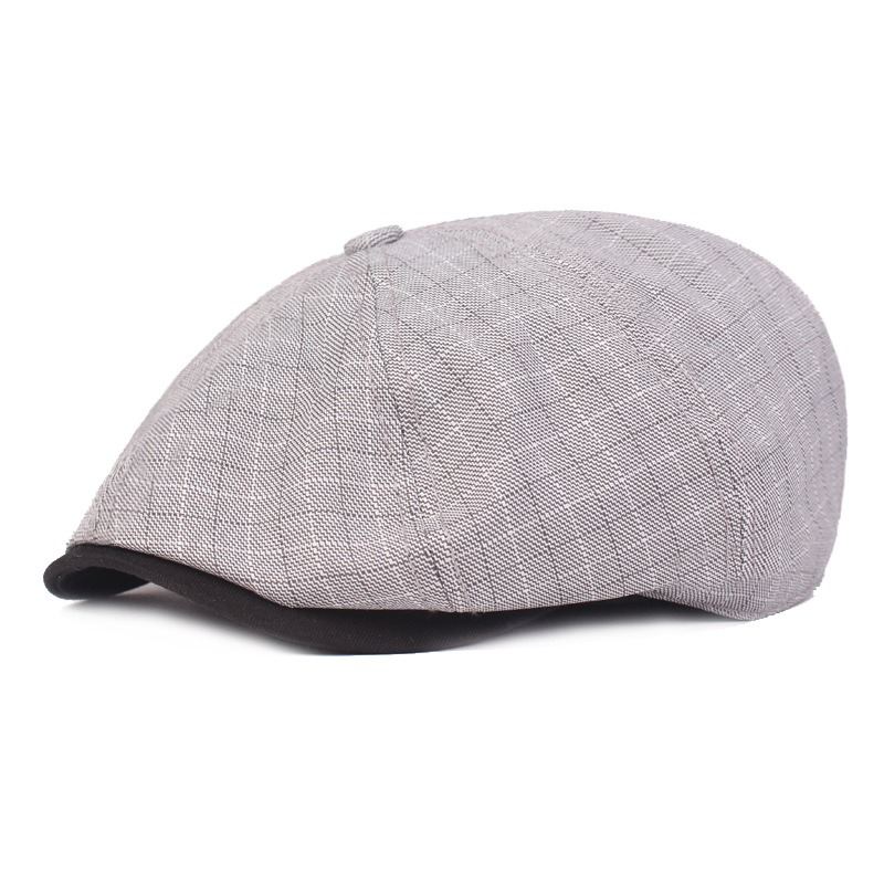 Mænd Visir Linen Newsboy Baret Caps