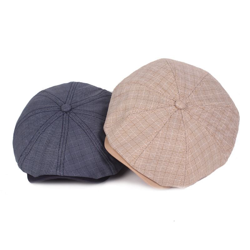 Mænd Visir Linen Newsboy Baret Caps