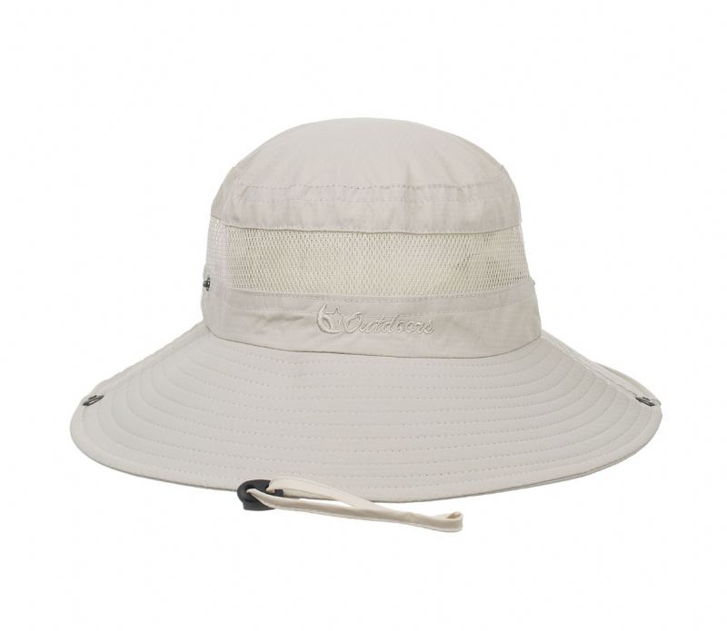 Mesh Åndbar Ensfarvet Solcreme Fisherman Hat Basin Hat