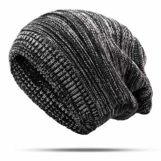 Mode Winter Warm Knit Hat Outdoor Plus Size Plus Velvet Øreværn Beanie Cap Til Mænd Kvinder