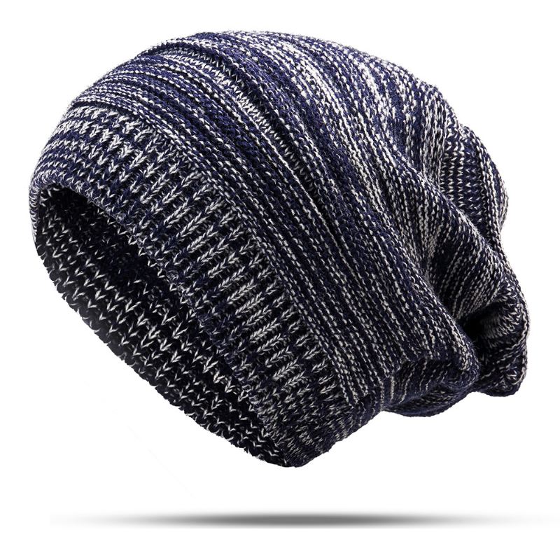 Mode Winter Warm Knit Hat Outdoor Plus Size Plus Velvet Øreværn Beanie Cap Til Mænd Kvinder