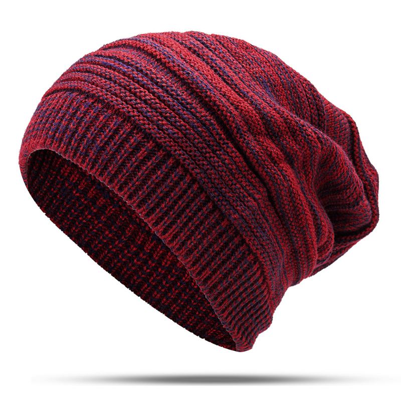 Mode Winter Warm Knit Hat Outdoor Plus Size Plus Velvet Øreværn Beanie Cap Til Mænd Kvinder