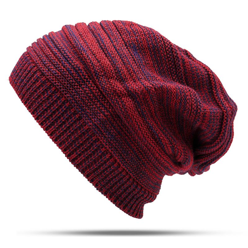 Mode Winter Warm Knit Hat Outdoor Plus Size Plus Velvet Øreværn Beanie Cap Til Mænd Kvinder