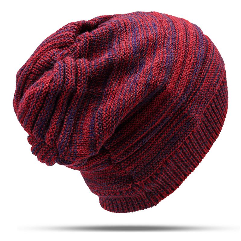 Mode Winter Warm Knit Hat Outdoor Plus Size Plus Velvet Øreværn Beanie Cap Til Mænd Kvinder