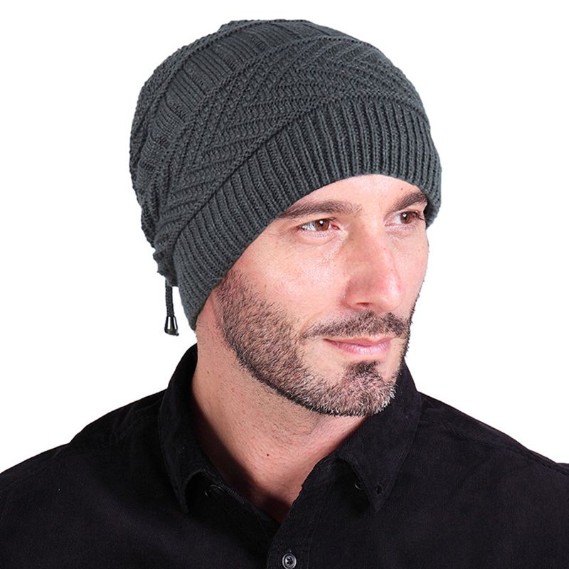 Multi-purpose Vinter Plys Strik Beanie Hat Tørklæde