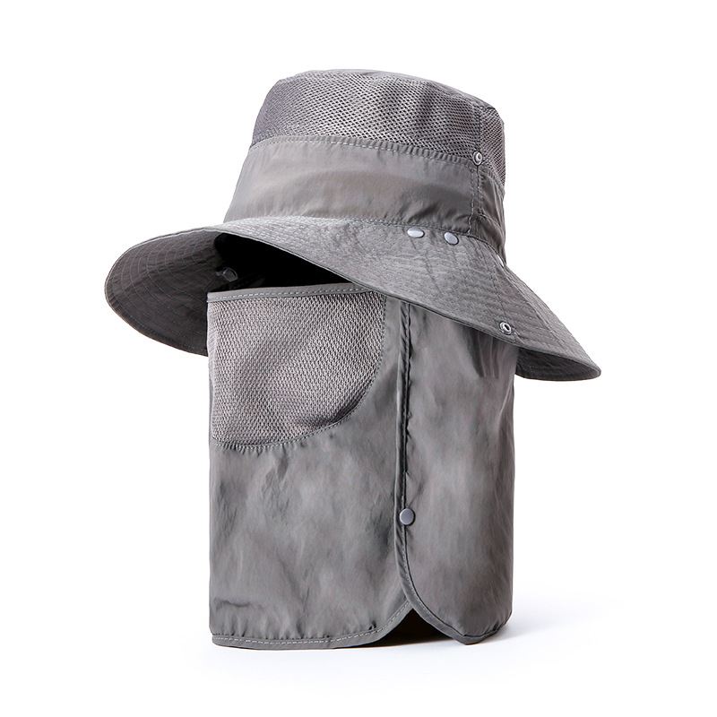 Multifunktion Udendørs Klatring Fiskeri Turisme Brim Sun Fisherman Hat Sommer Mænd Multifunktion Bucket Hat Solbeskyttelseshætte