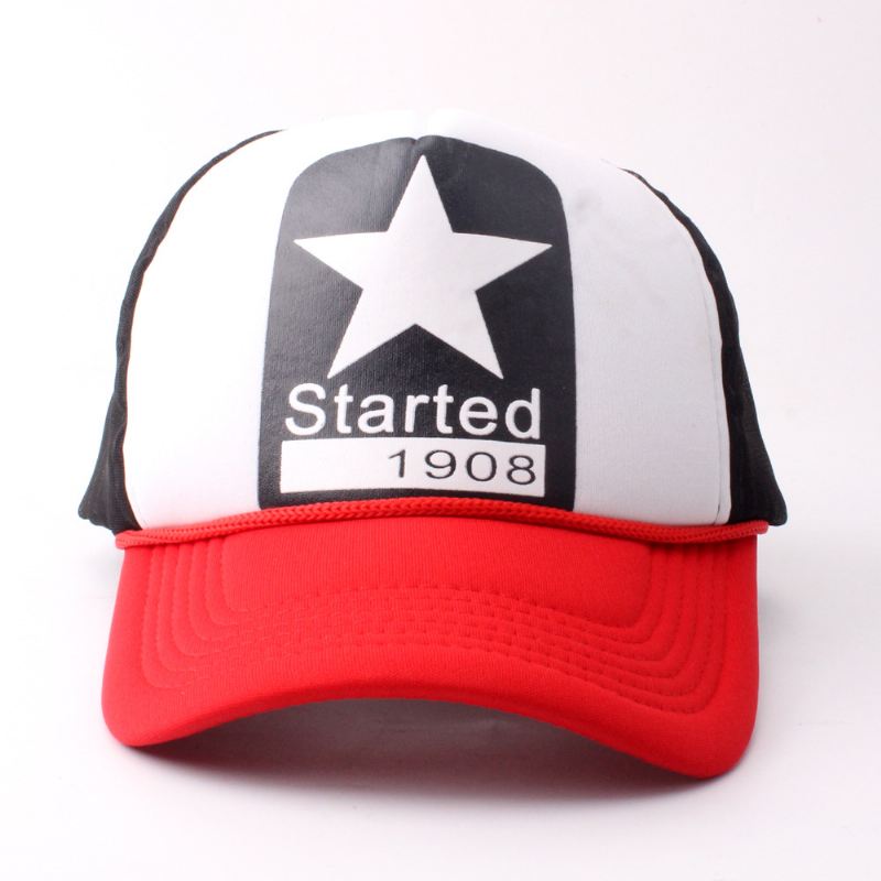 Net Hat Truck Hat Femtakket Stjerne Sommersolhat Koreansk Stil Trendy Solhat Baseballhat One