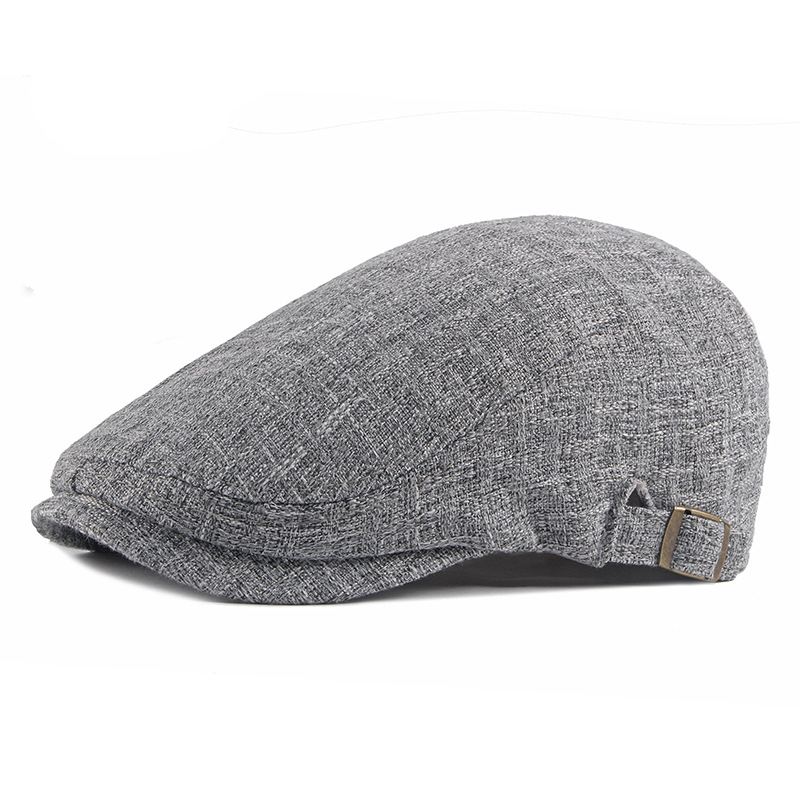 New Style Hat Britisk Retro Bomuld Og Linned Baret Casual