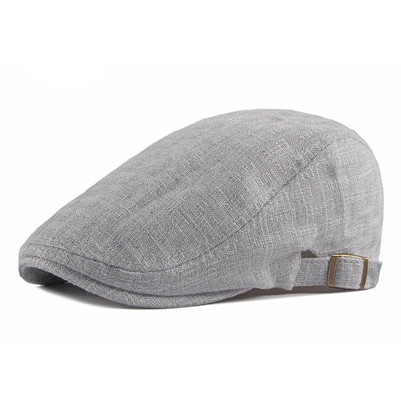 New Style Hat Britisk Retro Bomuld Og Linned Baret Casual