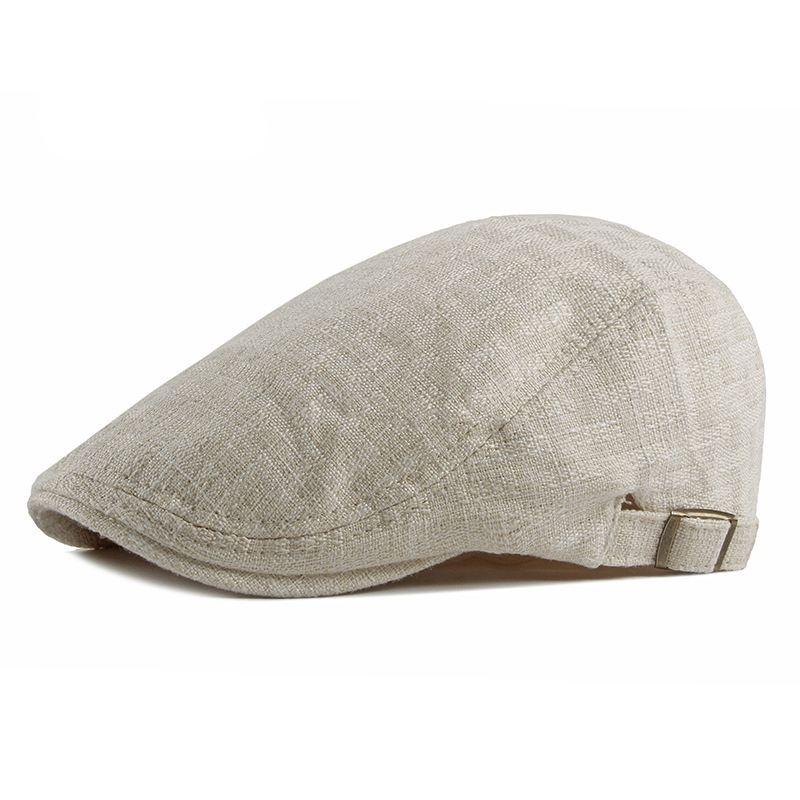 New Style Hat Britisk Retro Bomuld Og Linned Baret Casual