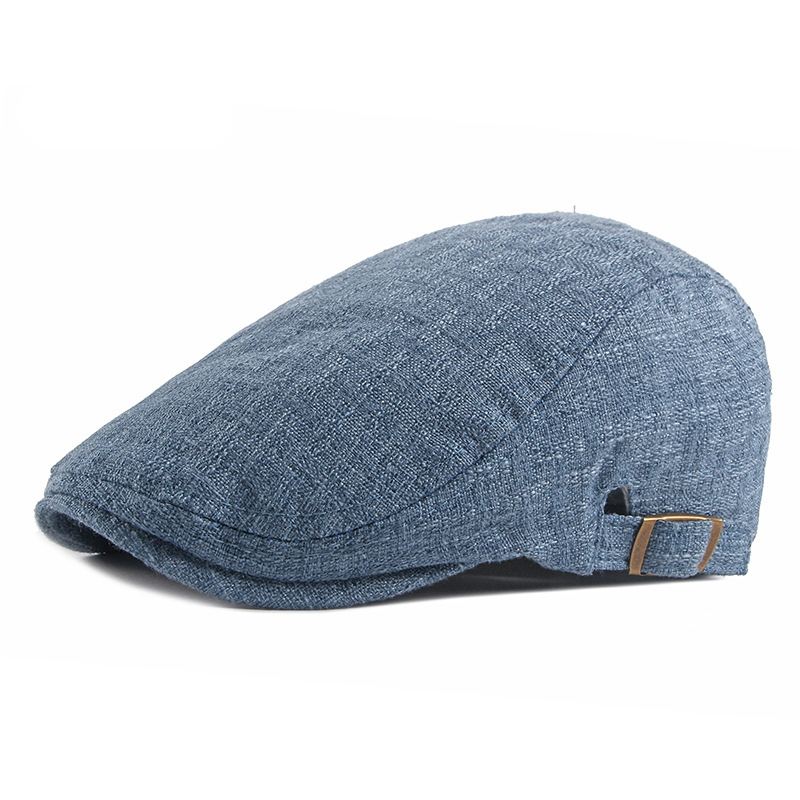 New Style Hat Britisk Retro Bomuld Og Linned Baret Casual