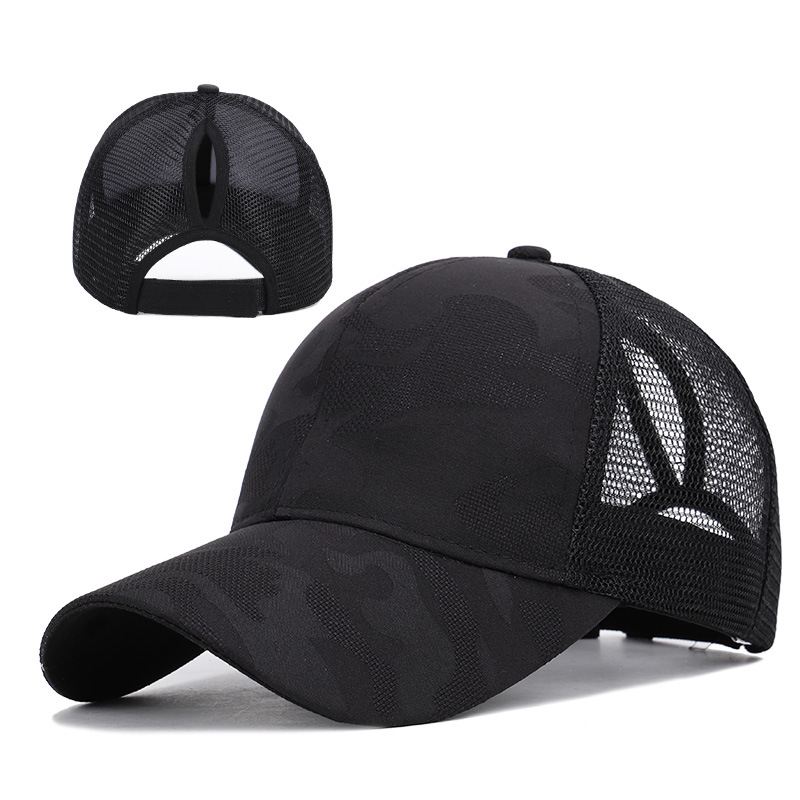 Ny Ankomst Dame Sommer Mode Sport Hestehale Baseball Cap Kvinder Rodet Bolle Baseball Hat