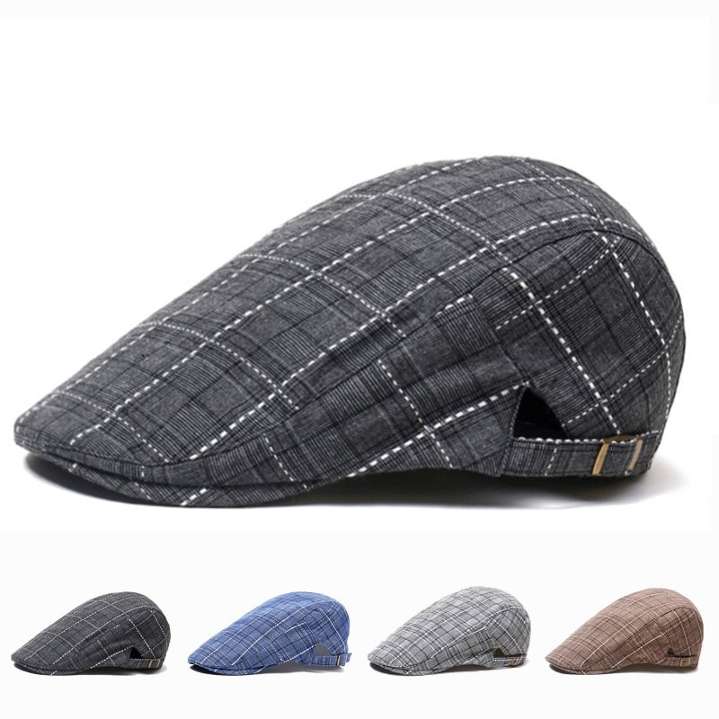 Peaked Cap Forward Cap Plaid Baseball Cap Visir Beret Sun Hat