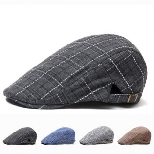 Peaked Cap Forward Cap Plaid Baseball Cap Visir Beret Sun Hat